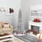 7ft. Pre-Lit Flocked Pencil Artificial Christmas Tree with Clear LED Lights